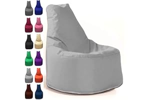 Sitzbag Sitzsack Sessel XL - XXL für Kinder und Erwachsene - In & Outdoor Sitzsäcke Kissen Sofa Hocker Sitzkissen Bodenkissen (XXL - 80cm Durchmesser, Grau)