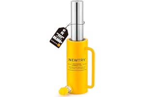 NEWTRY 20 ton Hydraulic Jack Cylinder Long Jack 6” Stroke Portable Hydraulic Ram Industrial Lifting Jack Porta Power Retract Automati