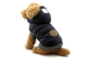 Selmai Manteau à capuche élégant pour petits chiens, vêtements pour chiens (Ce style est petit, veuillez choisir une taille plus grande)