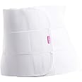 LIPOELASTIC KPlus Abdominal binder Compression Belt - 24 cm 3 panel, Post-Operative Support for Abdominoplasty & Liposuction Recovery (White, L-XL)