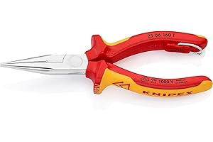 KNIPEX Szczypce tnące półokrągłe (szczypce radiowe) w blister chromowany z wielokomponentowymi osłonkami, izolowane wg VDE 160 mm, 25 06 160 T BK