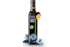 ‎KRÄUTERLAND N A T U R - Ö L M Ü H L E NUTRILIFE by Kräuterland Schwarzkümmelöl 500ml, ungefiltert, naturrein ohne Zusatzstoffe, 100% Nigella Sativa, Omega 3-6-9, kaltgepresst, glasflasche, mühlenfrisch aus unsrer hessischen Ölmühle
