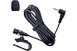 SPTSSWET Stéréo de Voiture Microphone Externe de 2,5 mm Compatible avec Pioneer pour Micro Autoradio Voiture Véhicule Unité Principale Bluetooth Audio Stéréo GPS DVD