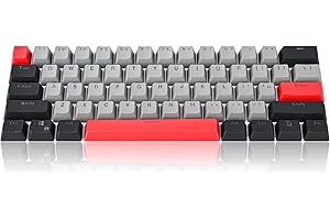 ‎SOLIDEE 61 Tastenkappen 60% Ducky One 2 Mechanische Mini-Tastatur-Tastenkappen ANSI-Layout OEM-Profil PBT-Tastenkappen-Set mit Schlüsselabzieher für Cherry MX Switch GK61/SK61/RK61 (Black Dragon)