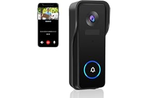 KAMEP Video Doorbell Camera Wireless Doorbell 2K HD, Smart WiFi Camera Doorbell with PIR Motion Detection, Two-Way Audio, IR Night Vision, IP66, Support SD Card & Cloud Storage