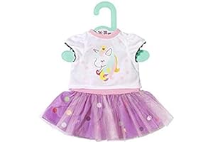 ‎ZAPF CREATION Zapf Creation 870563 Dolly Moda Einhorn Shirt mit Tutu Puppenkleidung 34-38 cm