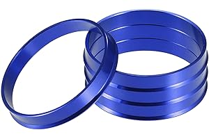 A ABSOPRO Car Hub Centric Rings OD 64.1mm to ID 60.1mm Hub Centric Rings Wheel Bore Center Spacer Aluminum Alloy Blue (Set of 4)