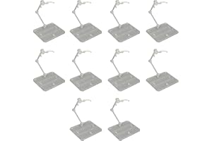 Actionfigurstativ, 10 st actionfigur i glas och visningsstativ, justerbar figurhållare, tydlig modellstativ för anime-figurer, konsolstativ