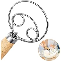 Frusta danese per impasto con raschietto per impasto, frusta olandese