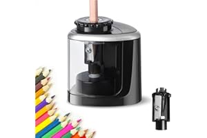 Skaaisont Temperamatite Elettrico,Temperini Elettrici Alimentazione a Batteria con 2 Lame Sostituibili,Sicuro e Antiscivolo Portatile Adatto a Casa,a Scuola