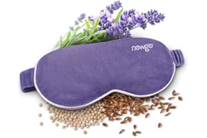 ‎NEWGO NEWGO Augenmaske bei Trockenen Augen, Wärmebrille Augen, Augenkissen Lavendel Yoga Mikrowellenaktivierung, Körnerkissen Augenmaske für Entspannung & Meditation (Lila)
