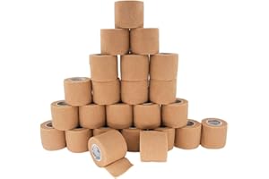 GSPCARE Selbsthaftende Bandage 5 cm x 4,5 m, 24 Rollen Elastisch Kohäsiver Verband Tierverband Selbstklebend, Haftbandage für Schwellungen der Knöchelverstauchungen am Handgelenk
