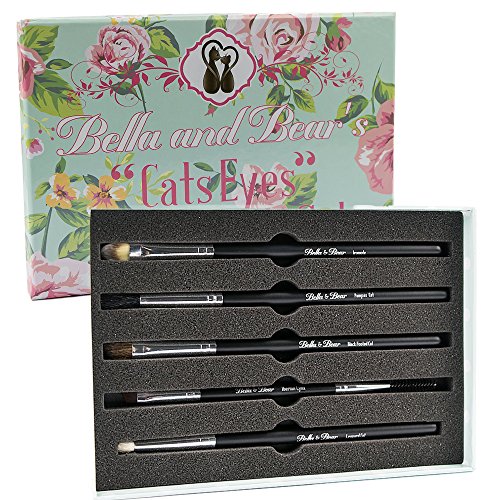 Eye Brush Set By Bella and Bear. The Eyeshadow Brushes Are A Set Of 5 Quality Eye Brushes Quality Tools As Used By Professionals. A Great gift idea for women.