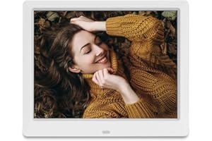 JOHNZINY 9 Inch Digital Picture Photo Frame 1024x768P Music Photo Video Player with Remote Control 4 Windows Display/Multi-Slideshow/Calendar/Clock Alarm Function Electronic Photo Picture Frames