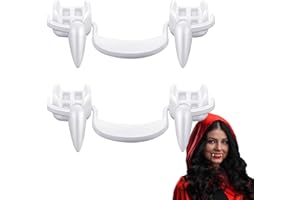 IHLOOTD Halloween Vampirzähne, 2 Paar Realistisch Horror Vampir Zähne,Einziehbare Vampire Teeth, Wiederverwendbare Halloween Zähne,für Kinder Erwachsene Halloween Karneval Party Rollenspiel