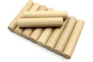 OAKCRAFTS Premium Quality European Oak Dowel 100mm Long (20mm - Pack of 10)