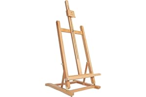 CREATE Hillsart Brandon Table Easel – Handcrafted Elmwood Wooden Tabletop Easel for Painting and Drawing – Adjustable Desk Easel with H-Frame Construction – Portable Artist Easel Holds Canvas up to 57 cm