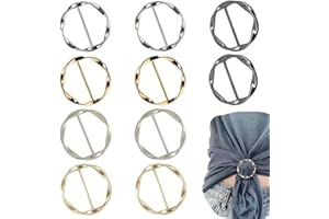 HAMKU 10 PCS Damen Metall Gürtelschnalle bikini verschluss metall T Shirt Clip Schnalle Seidenschal Ring Saum Knoten Hemd Krawattenklammer