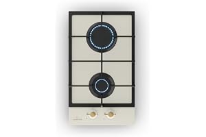 Klarstein Victoria gas hob, built-in, Sabaf burner, natural/propane gas, safety valves, automatic switch-off, cast iron pan s