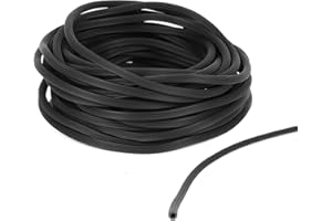 JUMBENA 10 Meter Gummikeder Schwarz, aus Kunststoff PVC rund für Spannrahmen, Gummi für Fliegennetz Spannrahmen Mückennetz Insektenschutznetz (Ø 4,5 mm)