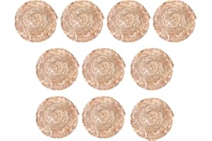 SUPVOX Mini Craft Straw Sombrero Hats 10pcs Mini Straw Hats Miniature Craft Doll Ornaments for DIY Jewelry Accessories Decoration