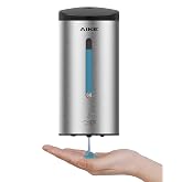 AIKE Classic Automatic Soap Dispenser, 750 ML Liquid Wall, Stainless Steel Finish, AK1205E