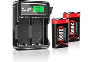 POWOBEST Rechargeable Controller Battery Pack for Xbox One/Xbox Series X|S,2 * 6240mWh (2x2600mAh) Controller Battery Pack for Xbox Series X|S/Xbox One S/Xbox One/X