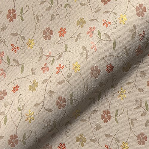 Stoff Polsterstoff Möbelstoff Bezugsstoff Meterware für Stühle, Eckbänke, etc. - Graubünden Beige Blumen