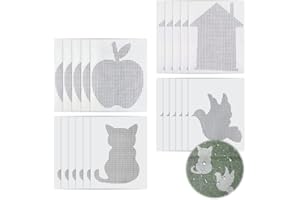 HYRKOTW 20 Pezzi Nastro Ripara Zanzariere Per Riparare Zanzariere Autoadesivo, Quattro forme (gatto, colomba, mela, casa) Per La Riparazione Di Zanzariere E Zanzariere