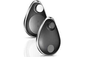 IDOOVE Utag GPS Tracker for Kids 2 Pack, Key Finder Works with Apple Find My (iOS only), IP67 Waterproof, Privacy Protection, Lost Mode, Bluetooth Tracker for Children, Elderly,Kids Pets, Backpack(Black)