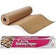 Baking Paper | Premium Quality Greaseproof Paper (38CM x 74M) | Baking Parchment Paper for Kitchen Use, Oven Safe and Food Grade Material | Perfect for Pastries, Catering (Brown)