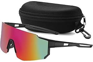 EGEKTBH Cycling Sunglasses, Sports Polarized Sunglasses for Men and Women, UV 400 Protection Goggles for Baseball Running Golf Driving Goggles, Outdoor Windproof Sport Eyeglasses