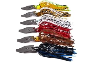 VOANZO 6 st havsfiske jigg drag spinnare beten fiske hård spinner bete kit blandad färg bete kjol jigg fiskedrag för saltvatt