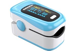 Yohcuro Fingertip Pulse Oximeter with Fast & High-precision SpO2 Measurement, Blood Oxygen Saturation & Pulse Rate Monitoring, Bright OLED Screen with Large Fonts (Blue)