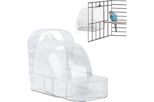 PSSOPP Boîte de Bain pour Oiseaux, Baignoire pour Oiseaux au Design Plus Brut pour la Plupart des Cages à Oiseaux