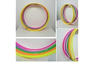 FlickBuyz Multi-colour Plastic Solid Plain Hula Hoops 55cm(22") Kids Fun Activity Games Adults Fitness Exercise Hoops Sporting Good Fitness