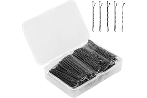 Eupneicu Mollette Capelli, 150 Pezzi Mollette Capelli, Scatola Portaoggetti per Acconciature da Donna per Ragazze [Nero]