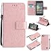 Produktbild Nancen Compatible with Handyhülle Huawei Honor 4C Hülle,Huawei G Play Mini/Honor 4C (5 Zoll) Leder Wallet Tasche Brieftasche Schutzhülle, Prägung Sonnenblume Muster