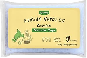 Elf-Family XXXL 12 * 1.34kg Shirataki Pasta Konjac Noodles Pacchetto Famiglia Form im Fettuccine per Restaurants – solo 9kcal, Senza Glutine, Low Carb, Instant, Poco Calorico, Vegani TMC:26.05.2025