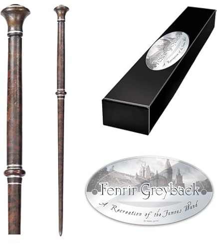 The Noble Collection - Theseus Scamander Wand in A Standard Windowed Box - 14in (35cm) Wizarding World Wand - Fantastic Beasts Film Set Movie Props Wands