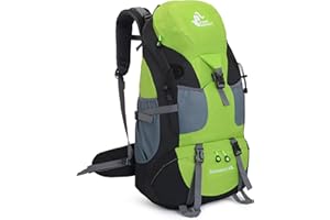 Bseash Sac à dos de randonnée léger et résistant à l'eau 50L, sac de jour pour le sport en plein air, sac de voyage pour l'escalade, le camping, le tourisme.