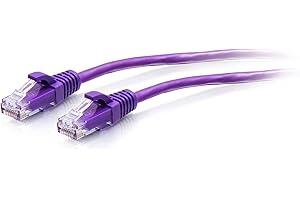 C2G 2.1M (7Foot) CAT6A Extra Flexible Slim Ethernet Cable, Ideal for use with Router, Modem, Internet,Wifi boxes, Xbox, PS5, Smart TV, SKY Q, IP Camera. Delivering Ultra Fast Internet Speeds. PURPLE