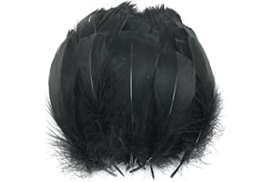 Morices Natural Feather for Crafts, 100 Pcs DIY Goose Feathers for Art Supplies Jewelry Making Wedding Dress Accessories Decorative Dream Catchers