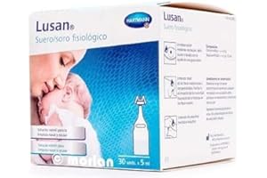 MOLICARE Lusan Suero fisiológico - Solución Estéril, Limpieza Ocular, Limpieza Nasal, Limpieza de Pequeñas Heridas, 30 Monodosis de 5ml