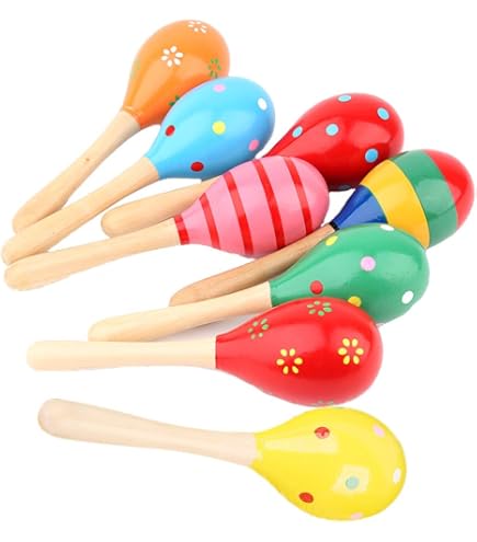Claves In Legno Nino Percussion - Confezione Da 6 Paia Colorate, Strumento Musicale Per Bambini E Scuole