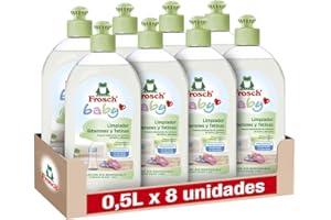 Frosch Baby Baby- und Saugerreiniger, entfernt Milch- und Speisereste, hypoallergen und umweltfreundlich, 8 Stück x 500 ml