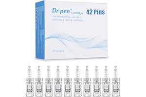 BESTAUTY Dr.pen A10 Cartucce 42 Pins - Confezione da 10 Aghi di ricambio usa e getta originali per penna Microneedling - per Dr. penna Ultima A10 Microneedling Electric Derma Pen (aghi da 42 pin, 10 pezzi)