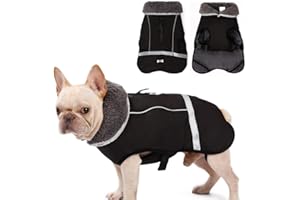 JRANTER Waterproof Windproof Dog Cold Weather Coats-Warm Dog Clothes Clothing Jackets for Small Large Medium Girl Boy Outdoor Indoor Activities(black, Small)
