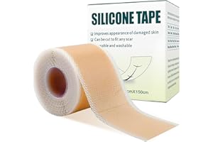 GELPRETTY Parches de Silicona para Cicatrices, Silicone Scar Sheets,para Cubrir Cicatrizantes, Reducir Cicatrices y que se Desvanecen,Premium Silicone Scar Sheets,Banda Reutilizable e Invisible (4cmx150cm)