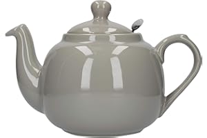 London Pottery Dzbanek do herbaty z filtrem, na 2 filiżanki, zielony, ceramiczny, szary, 4 kubki